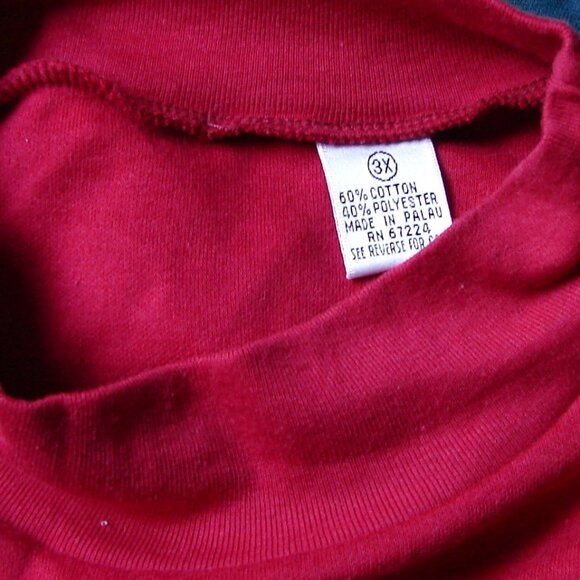 Vtg International Sportswear Mock Neck Pullover TOP, Plus Size 3X, Red - Picture 5 of 7